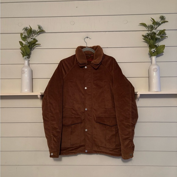 Robert Graham Brown Corduroy Ranch Chore Jacket Men’s Size XL New with Tag - Picture 3 of 16